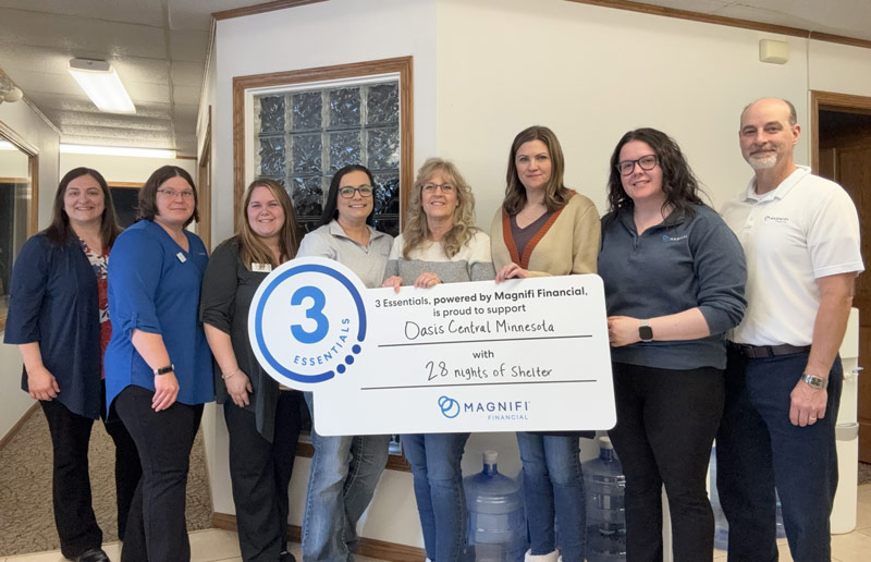 Magnifi donating nights of shelter to a local shelter.