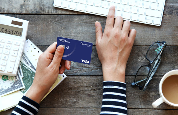 Business cash rewards Visa credit card from Magnifi Financial