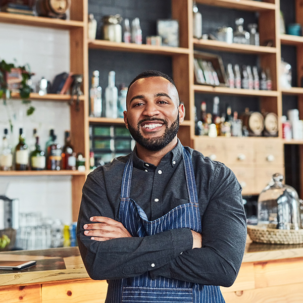 Bar owner happy with his fixed term loan to keep operations running.