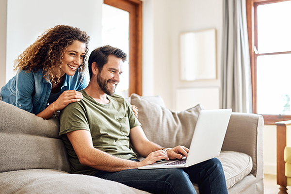 couple looking at mortgage options