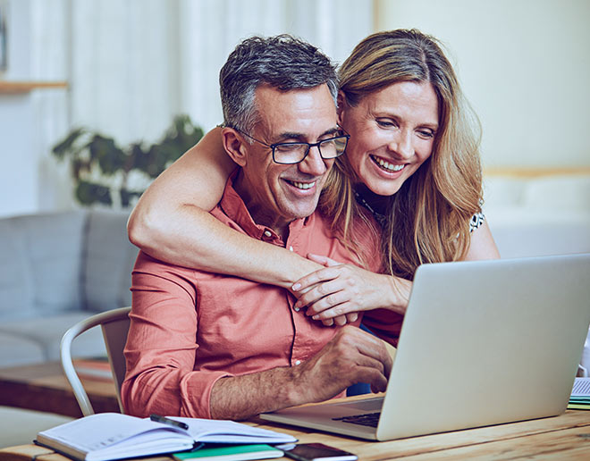 couple looking at mortgage options